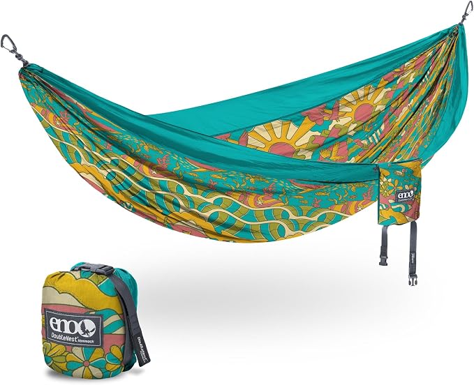 ENO, Eagles Nest Outfitters DoubleNest Lightweight Camping Hammock, 1 to 2 Person, Special Edition Colors, ATC by EaglesNestOutfitters