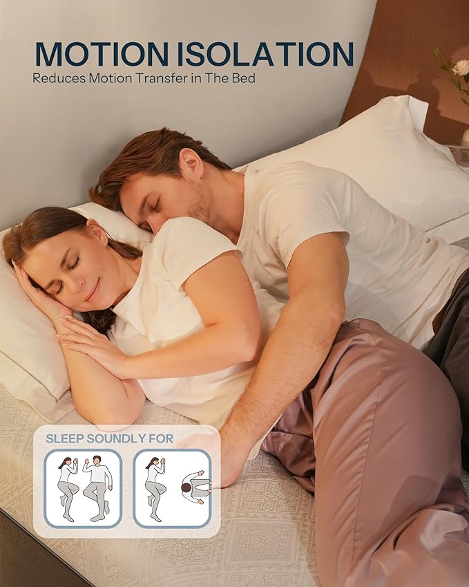 Life Balance Twin Size Mattress, 8 Inch Memory Foam Twin Bed Mattress with Cooling Night Sleep & Pressure Relief, Made in USA Mattresses，CertiPUR-US Certified, Medium Firm, Motion Isolation, CY-8-T