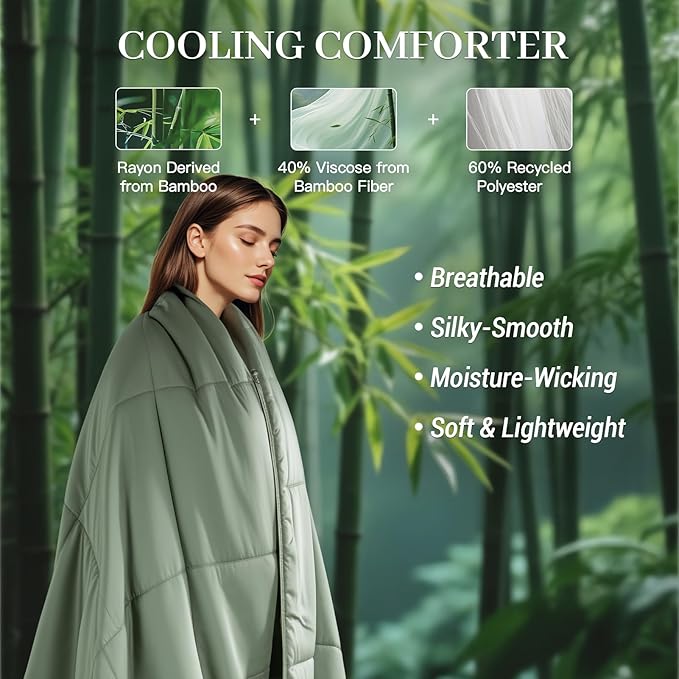 NEXHOME PRO 100% Viscose from Bamboo Comforter King Size - Ultra-Soft, Breathable, Lightweight All-Season & Summer Duvet Insert, Natural Temperature Regulating for Cooling Sleep