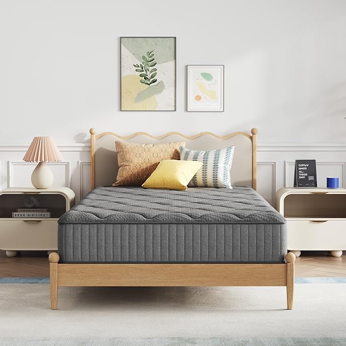 Novilla Twin XL Mattress 6 Inch for Kids,XL Twin Size Hybrid Mattress with Bonnell Coil & Gel Memory Foam for Cooling Comfort & Pressure Relief CertiPUR-US Certified Mattresses in a Box