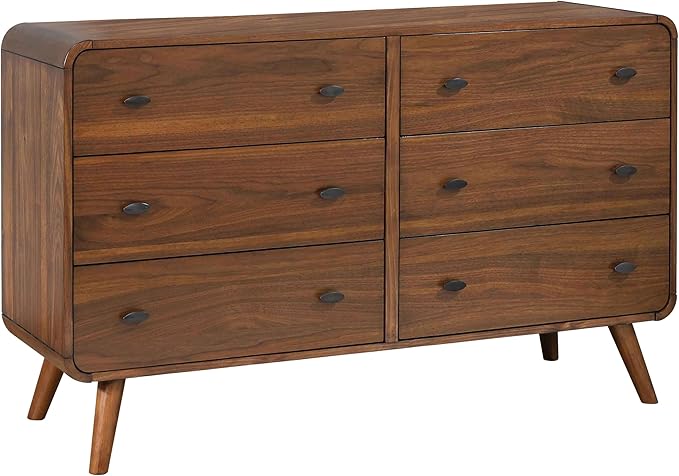 Coaster Home Furnishings Robyn Contemporary 5-Piece Bedroom Set Fabric Upholstered Eastern King Size Panel Bed Frame 53-inch Headboard Dark Walnut 205131KE-S5