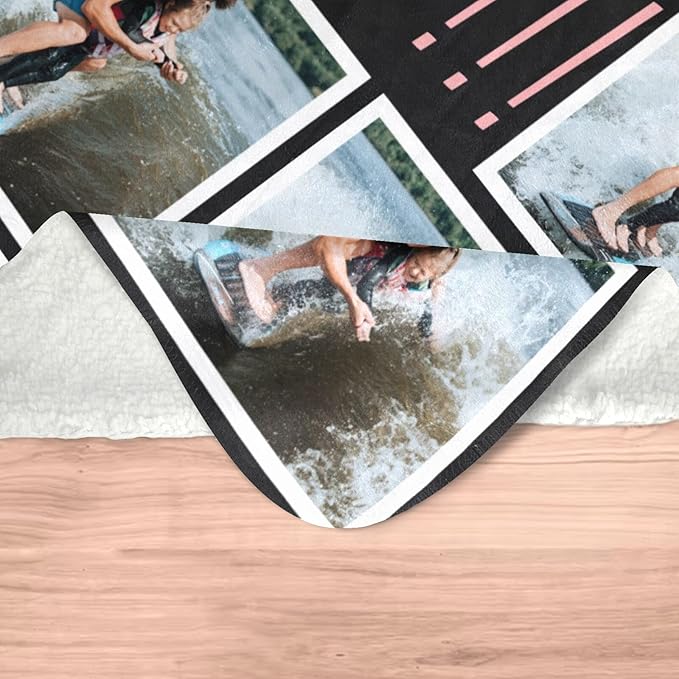 inkArts Gifts for Dad Custom Blankets with Photos Personalized Photo Blankets with Picture for Dad, Customized Throws Blanket for Fathers Day Plush Best Daddy Ever Family Husband Men Birthday