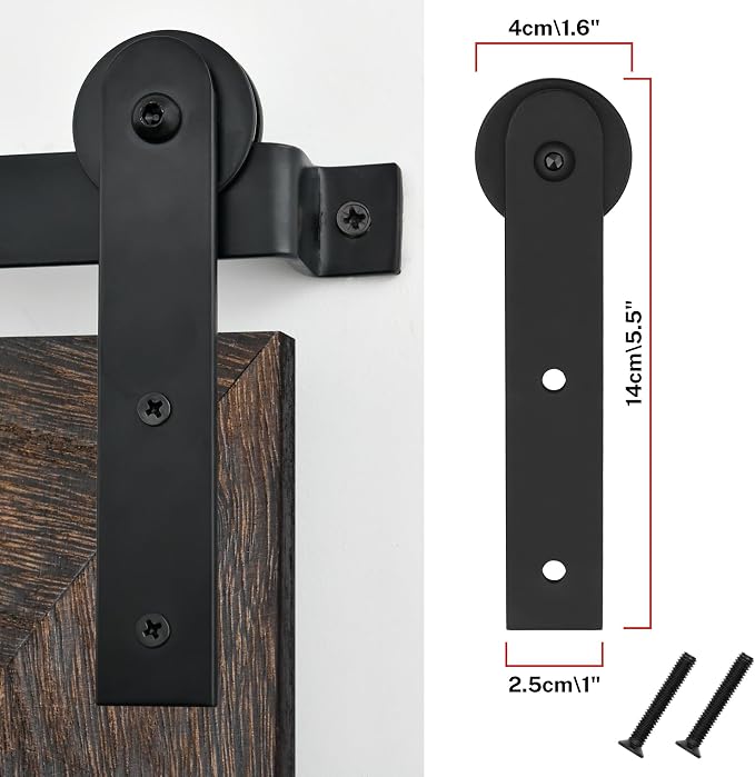 COGOOD Farmhouse Barn Door Mirror - 22 x 30 Rustic Wood Framed Wall Mirror for Bathroom, Living Room, Entryway Wall Decor (Black Brown) - Image 5