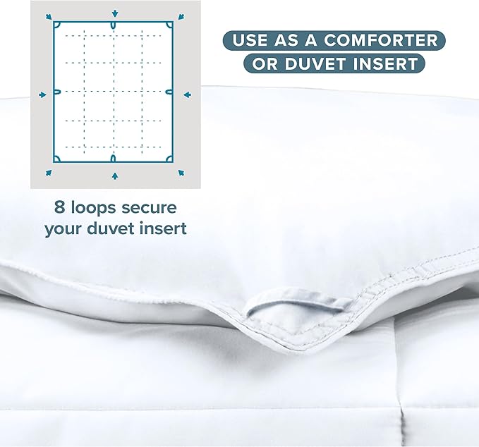 Bare Home Duvet Insert Kids Comforter - Extra Long - Goose Down Alternative - Ultra-Soft - Premium 1800 Series - All Season Warmth - Bedding Comforter (Twin/Twin XL, White)