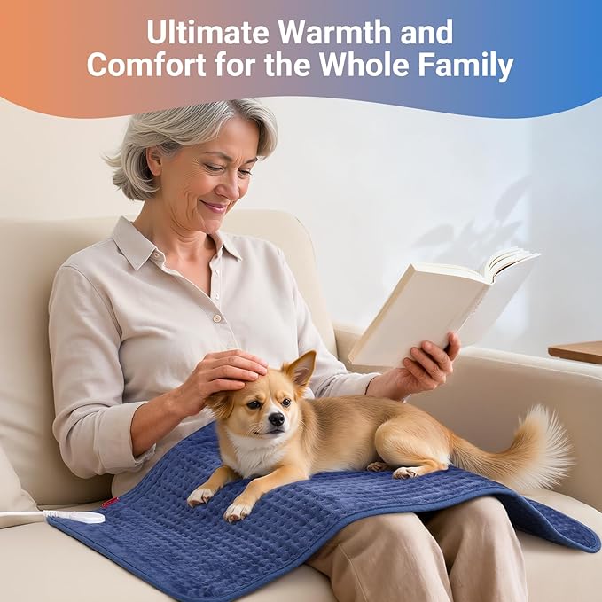 Comfytemp Extra Large Heating Pad for Back & Period, 33''x 17'' Electric Heating Pads for Neck/Shoulder, FSA Eligible Electric Throw, Mothers Day Gifts for Mom Women, Machine Washable, Auto Shut Off