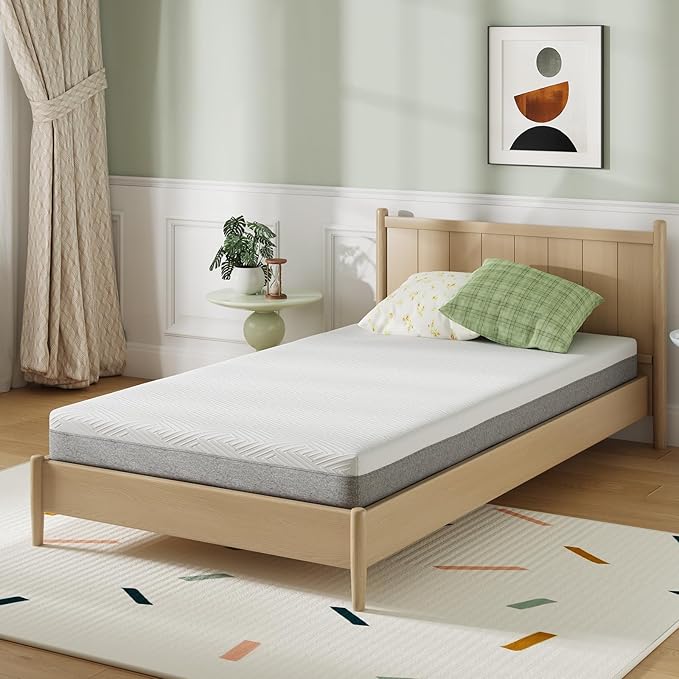 Novilla Twin XL Mattress 6 Inch, Gel Memory Foam Mattress Twin XL in a Box for Pressure Relief & Body Support & Cooling Sensation, CertiPUR-US Certified Safe Foams
