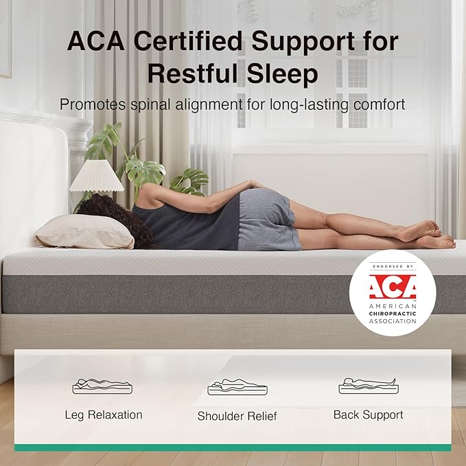 Novilla 10 Inch Mattress Full, Gel Full Memory Foam Mattress in a Box with Comfort Foam for Back Pain Relief & Body Support & Cool Night Sleep, CertiPUR-US Certified