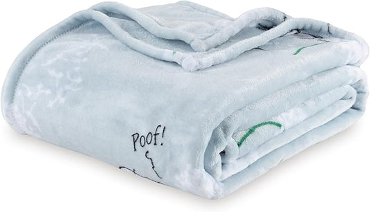 Berkshire Blanket Peanuts® VelvetLoft® Cute Character Snoopy Plush Blanket,Peanuts Snoopy Make a Wish Spring Blue,King 90 in x 108 in (Official Peanuts® Product)
