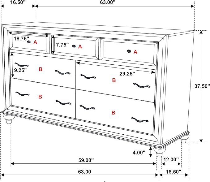 Coaster Home Furnishings Barzini Modern Classic 4-Piece Bedroom Set Leatherette Upholstered Eastern King Size Panel Bed Frame 56-inch Headboard White 205891KE-S4