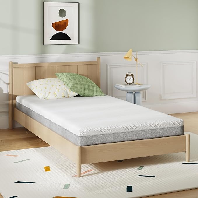 Novilla Full Mattress, 8 Inch Full Size Mattress, Gel Memory Foam Mattresses for Pressure Relief & Reliable Support & Cooling Night Sleep, CertiPUR-US Certified in a Box, White & Grey