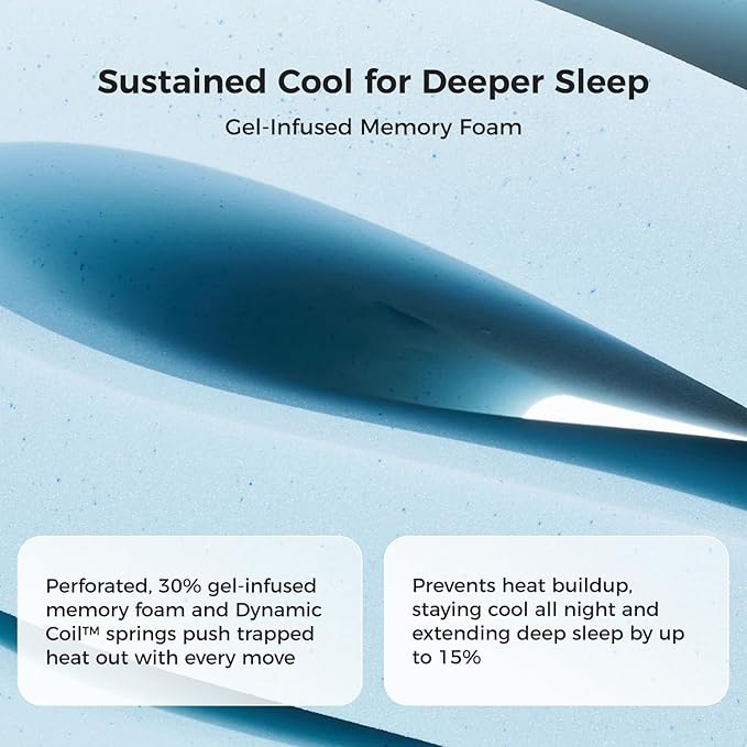 Sweetnight CoolNest 14 Inch California King Mattress, Hybrid Cal King Mattresses with DuoSense Pillow Top & Memory Foam for Feels up to 8° Cooler, Medium Firm Pressure Relief CertiPUR-US Certified