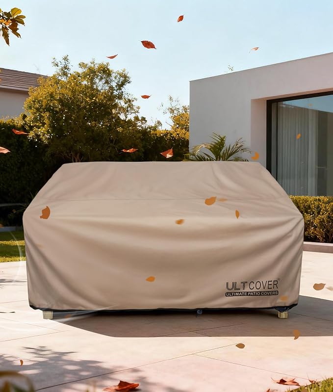ULTCOVER Waterproof Outdoor Sofa Cover - Heavy Duty Patio Bench Covers 58W x 28D x 35H inch - Image 7