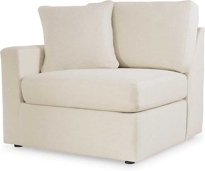Signature Design by Ashley Casual Modmax Stain Resistant U-Shape Left-Arm Facing 5-Piece Sectional with Chaise and Reversible Cushion, Beige