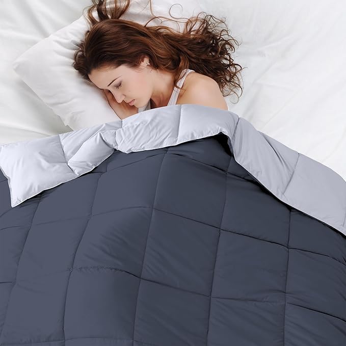 Modern Threads Down Alternative Reversible Comforter Denim/Cloud Blue Queen