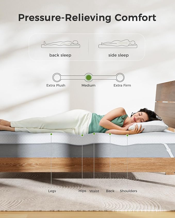 PERLECARE Twin XL Mattress Topper - 3 Inch Cooling Memory Foam Mattress Pad Made with CertiPUR-US® Certified Foam, Bed Topper with Bamboo Cover,Removable & Washable & Non-Slip, Oeko-Tex Certified