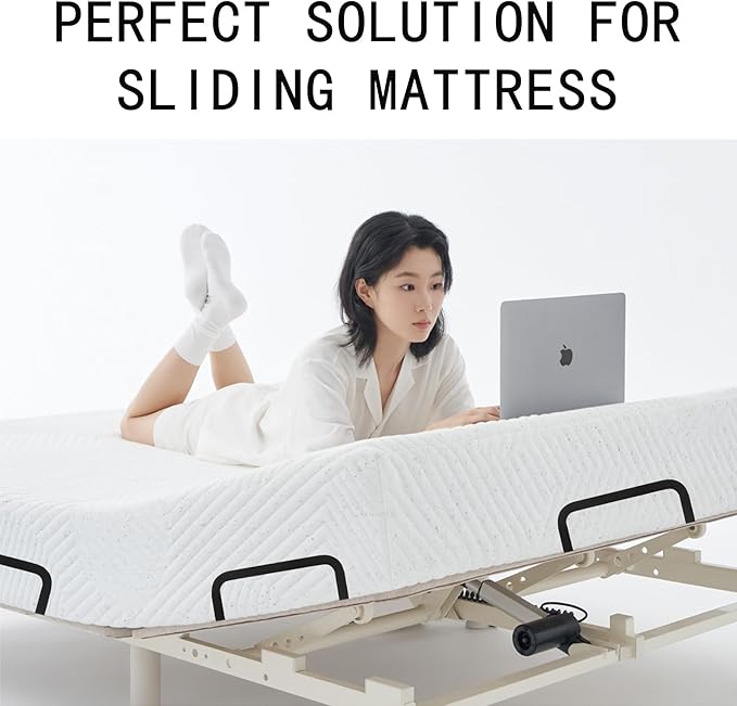 Mattress Retainer Bar Bracket Holder 3Pcs - Keeps Mattress from Sliding on Platform, Adjustable & RV Beds