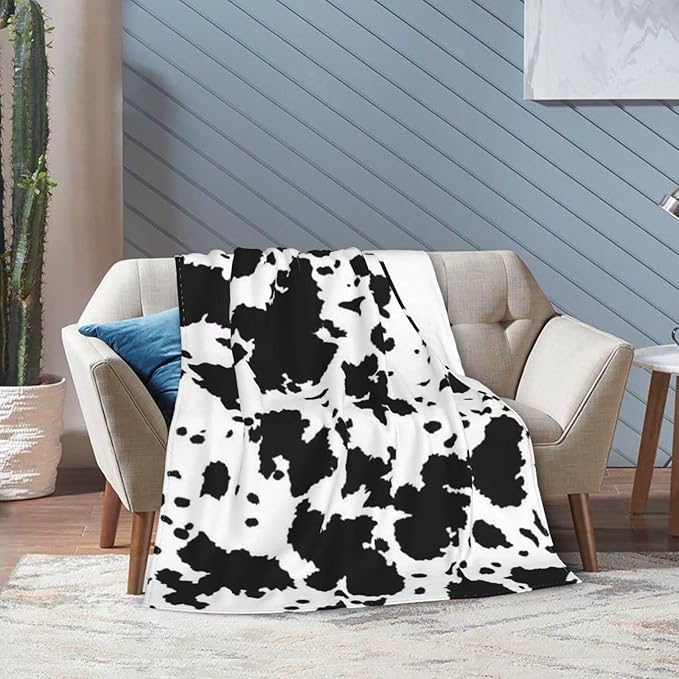 Cow Blanket for Adults, Cow Print Blankets and Throws, Cowhide Blanket for Girls, Cute Blankets for Teen Girls, Cow Print Stuff for Women, Highland Cow Decor for Bedroom, Cow Gifts for Women 50"x 60"