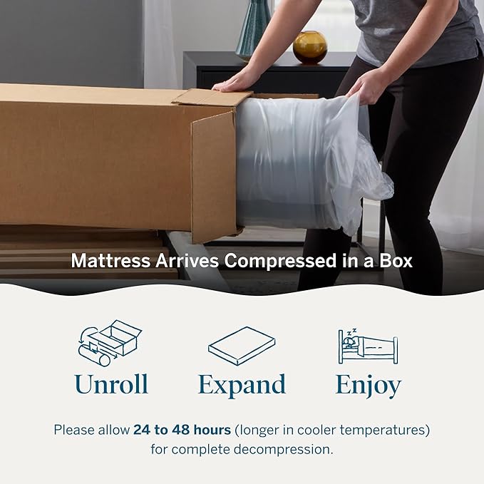 Lucid 10 Inch Memory Foam Mattress - Medium Feel - Infused with Refreshing Bamboo Charcoal and Cooling Gel - Bed in a Box - Temperature Regulating - Pressure Relief - Breathable - King Size