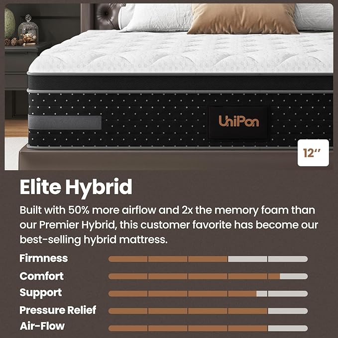 12 Inch Firm King Size Mattress, Deep Sleep Hybrid Mattresses for Back Sleepers & Couples, Enhanced Lumbar and Shoulder Support, Fiberglass-Free,365 Night Trial CertiPUR-US Certified