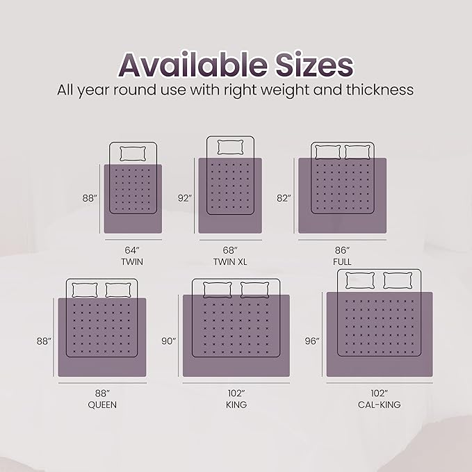 Utopia Bedding King Comforter Duvet Insert, Quilted Plum Comforter with Corner Tabs, Box Stitched Down Alternative Comforters King Size 90 x 102 inches