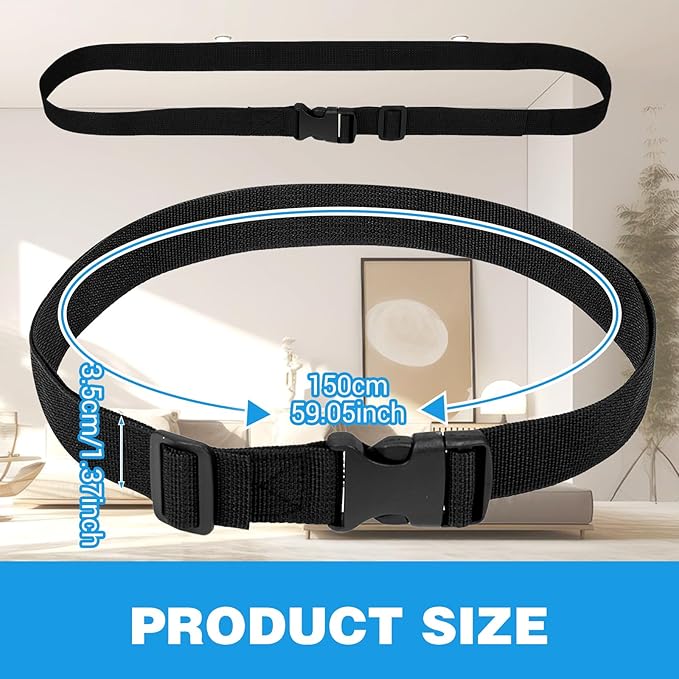 4 PCS Mattress Topper Straps, Black Portable 59" X 1.37" Mattress Packing Strap Adjustable Memory Foam Mattresses Moving Strap with Buckle for Home Mattresses Transport Storage