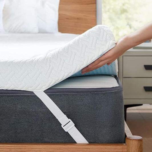 PERLECARE Full Size Mattress Topper - 4 Inch Cooling Memory Foam Mattress Pad Made with CertiPUR-US® Certified Foam, Bed Topper with Bamboo Cover,Removable & Washable & Non-Slip, Oeko-Tex Certified