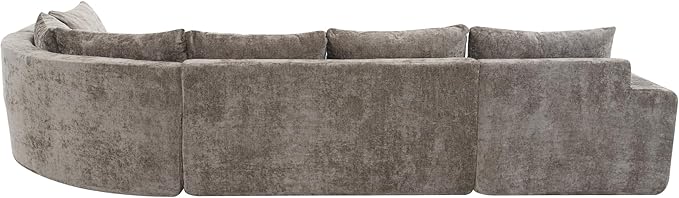 Ball & Cast Oversized Modular Sectional Sofa Cloud Couch,141.7" Modern Upholstered Couch w/Deep Seat Comfy Couches,Minimalist Sleeper Sofas,for Living Room,Apartment,Brown