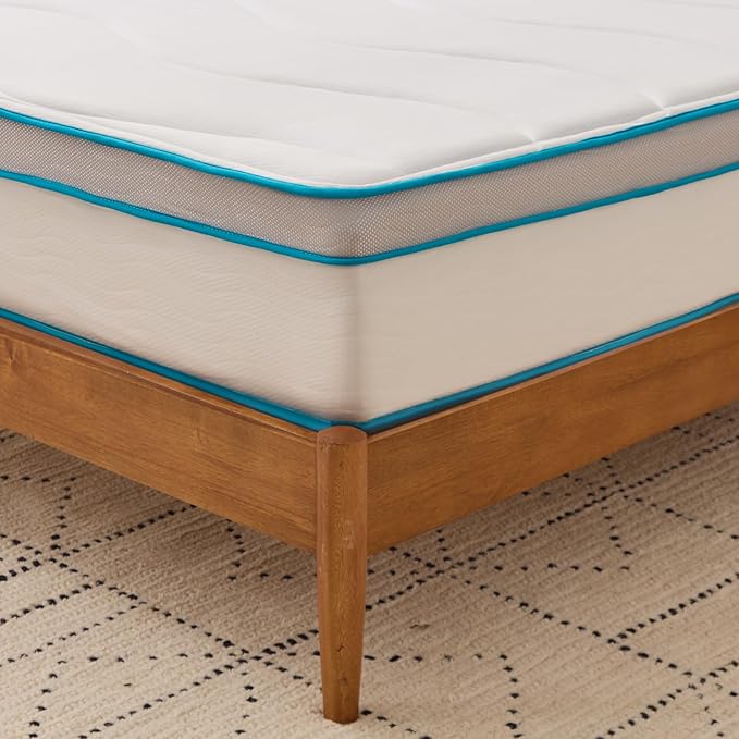 Linenspa 12 Inch Memory Foam and Spring Hybrid Mattress - Medium Plush Feel - Bed in a Box - Pressure Relief and Adaptive Support - Breathable - Cooling - Primary Bedroom - Twin XL Size