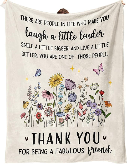 Best Friends Blanket, Best Friend Birthday Gifts for Women, Gifts for Best Friend Woman, Bestie Gift for Women, Friendship Present for Woman 60”x50” Inches