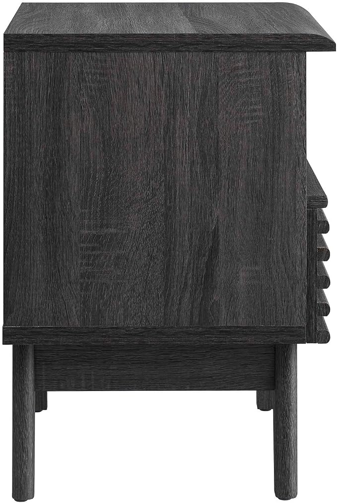 Modway Render Mid-Century Modern, One-Drawer Nightstand, Charcoal - Image 5