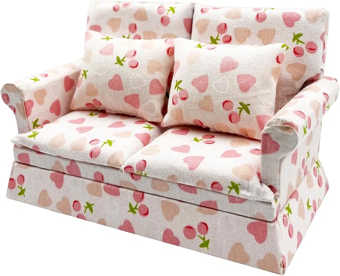 Hilarious Gifts, Novelty Crochet Couch Potato, White Elephant Gifts for Men Women (White Potato on Pink Heart Loveseat)