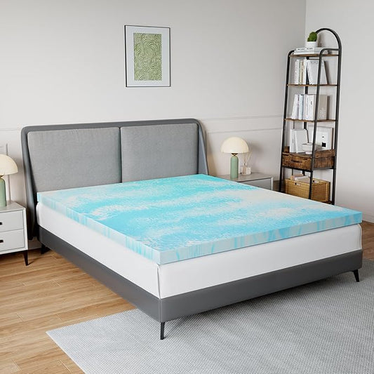 Novilla Mattress Topper Full Size - 2 Inch Cooling Memory Foam Mattress Topper, Slow-Rebound Pressure Relief, Soft Comfort