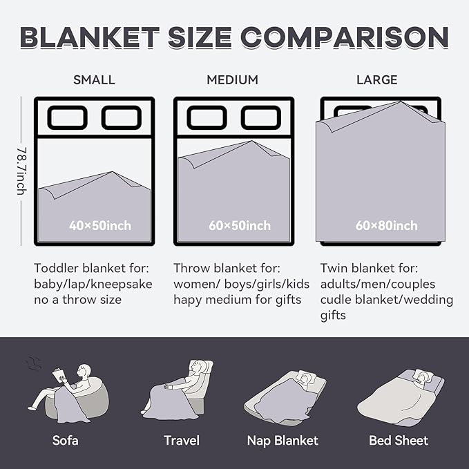 Chunky Knit Blanket - Luxury Soft Cozy 40 * 50 Throw Blanket,100% Woven Blanket Rope Knot Throw Blanket for Couch, Sofa, Home Decor, Gift - Machine Washable (White, 40 * 50)