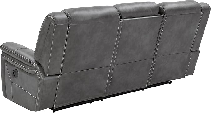 Coaster Home Furnishings - Conrad - Fabric - Upholstered Motion Reclining Sofa with Power Outlet, Padded Headrests and Wall Hugger Design - Living Room - Grey - 650354