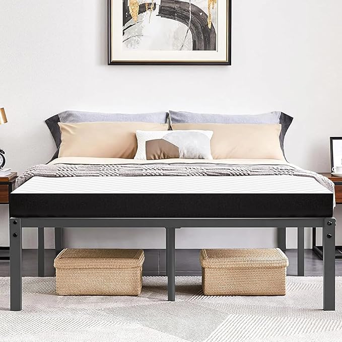 OLIXIS Tri-fold Memory Foam Mattress - 3 Inch Queen Size Portable Floor Bed, Foldable Mat for Adults, Collapsible and Washable Cover with CertiPUR-US Certified, for Travel & Camping & Yoga