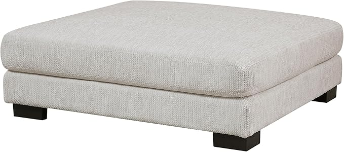 Lexicon 45" Modern Ottoman, Textured Microfiber Square Ottoman, Living Room Foot Rest, Module for Sectional Sofa, Foot Stool for Living Room/Bedroom, Assembled, Beige