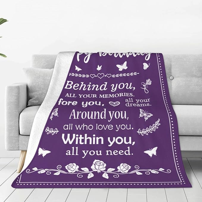 COMFAR Happy Birthday Gifts - Unique Women's Decorations for Her 40"x 50"