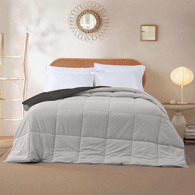 Modern Threads Down Alternative Reversible Comforter Dark Gray/Gray Queen