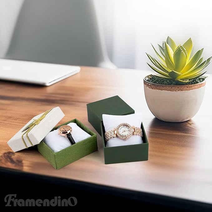Framendino, 12 Pack White Small Bracelet Watch Pillow Jewelry Display Holder Organizer for Bangle Wrist Chain Cushion Pillows