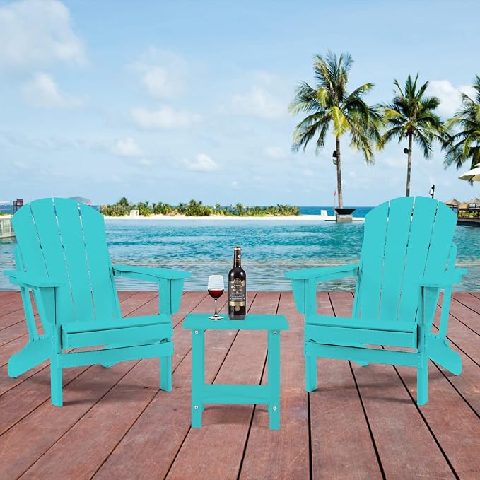 Apolimi Adirondack Outdoor Side Table, 2-Tier Sturdy Patio End Table Weather Resistant, 16.5" Solid Side Table for Patio, Pool, Porch - Image 7
