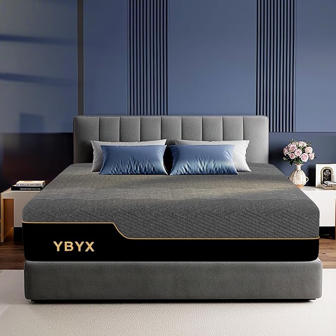 Queen Mattress, 10 Inch Queen Size Mattresses Hybrid Mattress with Memory Foam & Pillow Top - Medium Firm Feel for Motion Isolation, Edge Support, Pressure Relief - Bed in a Box, CertiPUR-US Certified