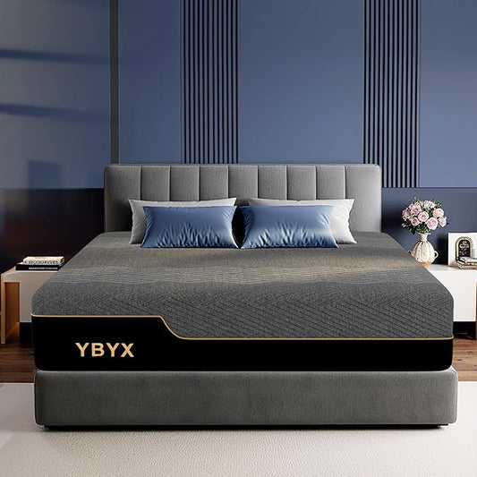 Queen Mattress, 10 Inch Queen Size Mattresses Hybrid Mattress with Memory Foam & Pillow Top - Medium Firm Feel for Motion Isolation, Edge Support, Pressure Relief - Bed in a Box, CertiPUR-US Certified