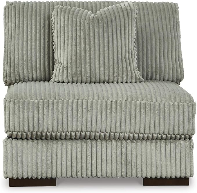 Signature Design by Ashley Lindyn Casual Anti Sag 3-Piece Sectional with Double Chaise, Reversible Cushions and 5 Accent Pillows, Gray