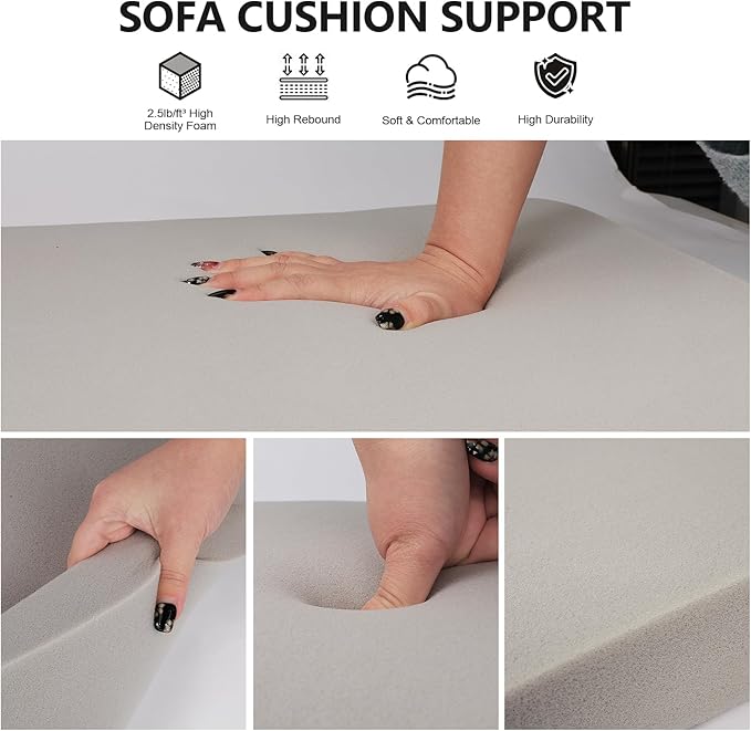 Couch Cushions Support for Sagging Seat -20"X 20"Curved Foam Sofa Cushion Support Board,Grey Couch Supporterfor Under The Cushions,Set of 3