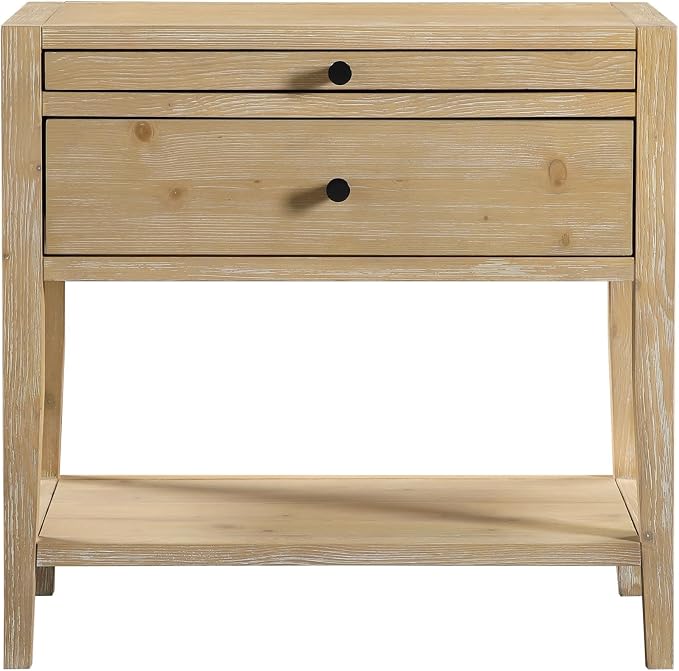 Shoreham 1-Drawer Natural Finish Wood Nightstand - Image 4