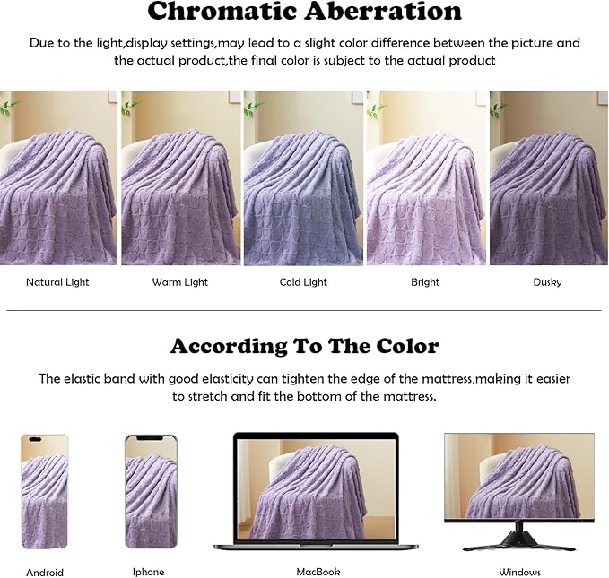 NEWCOSPLAY Super Soft Throw Blanket Lavender Love Premium Silky Flannel Fleece 3D Heart Checkered Lightweight Bed Blanket All Season Use (Lavender Love, Throw(50"x70"))
