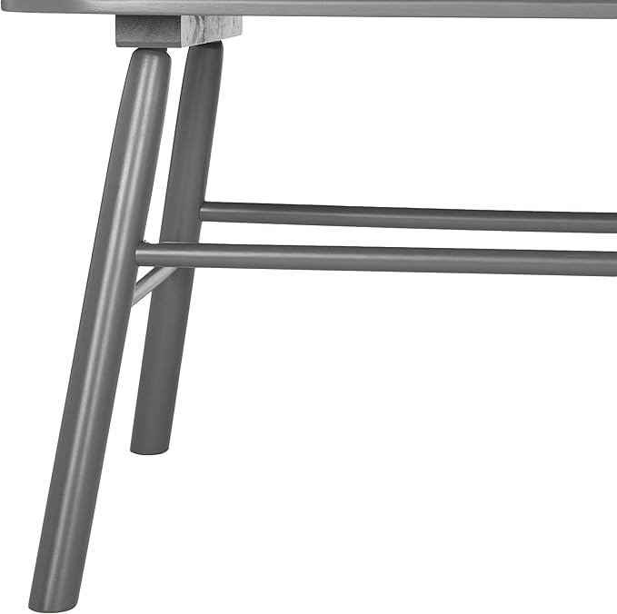 SAFAVIEH Home Collection – Addison Grey Solid Wood Spindle Back Loveseat Bench, Farmhouse Settee for Entryway Living Room or Dining Area (AMH8513C)