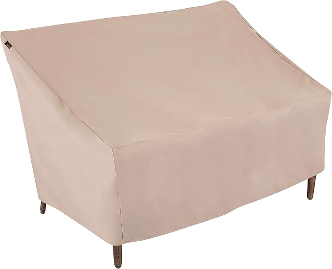 Modern Leisure Chalet Patio Loveseat Cover - Weather-Resistant Fabric - Outdoor Furniture Protection Perfect for Patio, Deck, and Porch - 57.5" L x 38" W x 38" H - Beige by ModernLeisure-SafeguardYourLeisureLifestyle