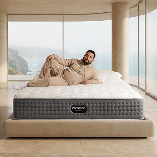 14 Inch King Size Mattress | The Feel Most Sleepers Prefer King Mattress Hybrid | Contouring Memory Foam Comfort & Balanced Support for Back and Side Sleepers – Medium-Firm | No Fiberglass