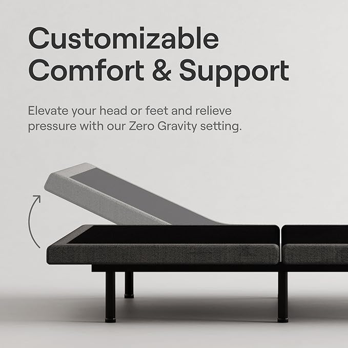 Nectar Ultra Full Adjustable Base & 15” Hybrid Mattress - Head & Foot Incline - Innerspring Coils - Medium Firm Memory Foam - Cooling Upgrade - 3 Massage Settings - 365-Night Mattress Trial
